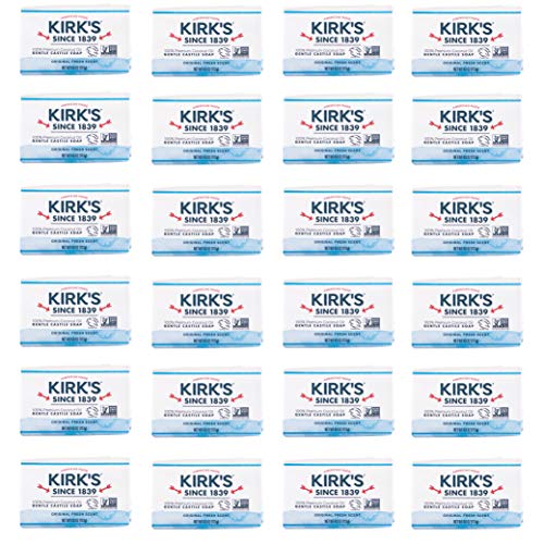 Kirk's Original Coco Castile Bar Soap, Original Fresh Scent, 4 oz (Pack of 24)