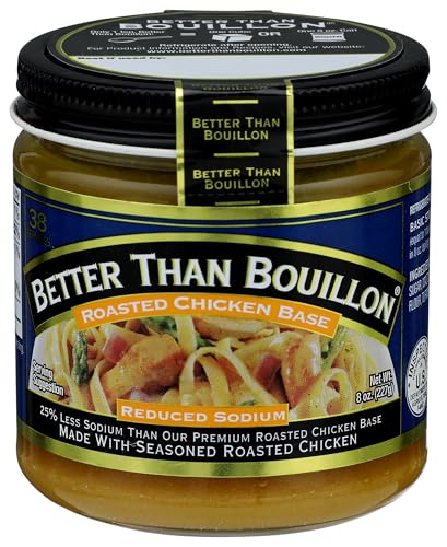 Better Than Bouillon Reduced Sodium Roasted Chicken Base, 8 oz Jar