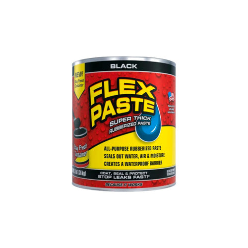Flex Paste Rubberized Waterproof Sealant Paste, Black, 1 Quart