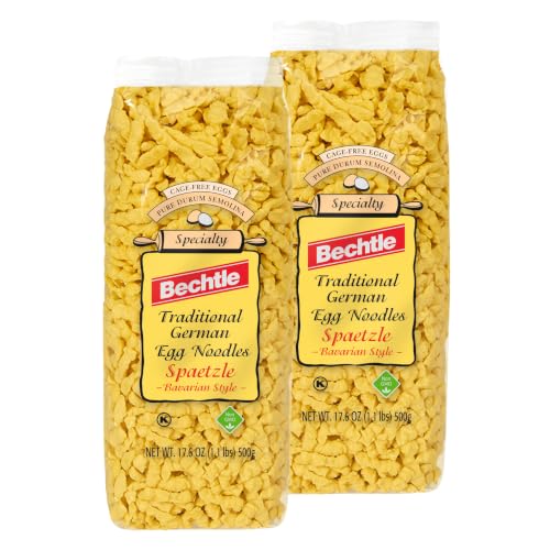 Bechtle Bavarian Style Spaetzle German Egg Noodles, 17.6 oz (Pack of 2)