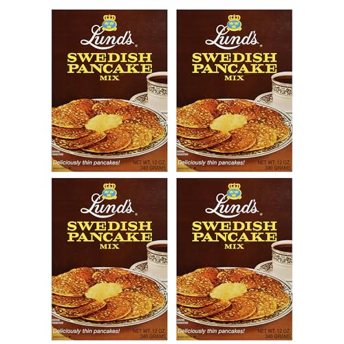 Lund's Swedish Pancake Mix, 12 oz (Pack of 4)