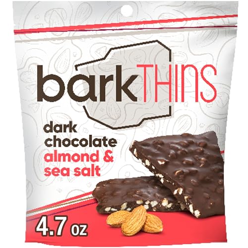 barkTHINS Dark Chocolate Almond with Sea Salt Snacking Chocolate, 4.7 oz