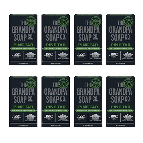 Grandpa's Pine Tar Bar Soap for Men, 4.25 oz (Pack of 8)
