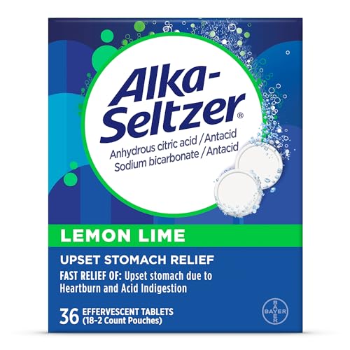 Alka-Seltzer Heartburn Relief Tablets, Lemon Lime, 36 Count