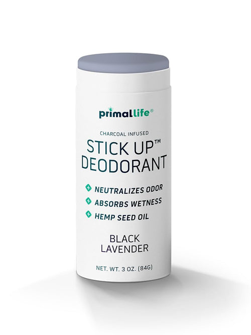 Primal Life Organics Stick Up Natural Deodorant, Black Lavender, 3 oz