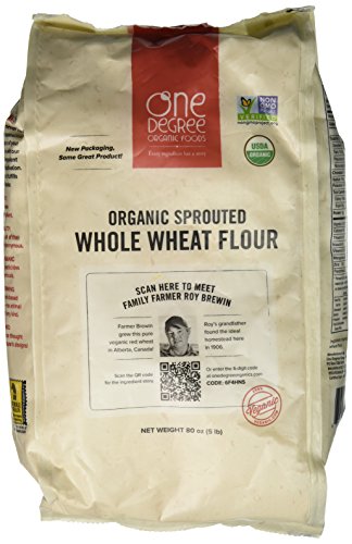 One Degree Organic Sprouted Whole Wheat Flour, 80 oz (Pack of 4)