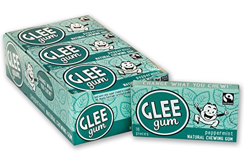 Glee Gum Peppermint Gum, 16 Piece Box (Pack of 12)