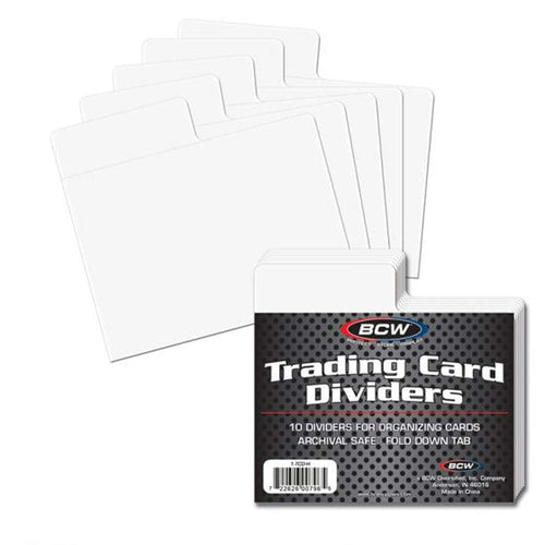 BCW Horizontal Trading Card Dividers, 10 Count