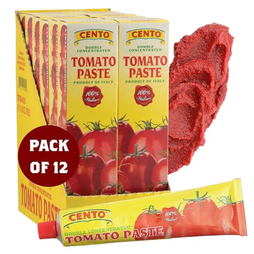 Cento Double Concentrated Tomato Paste Tube, 4.56 oz (Pack of 12)