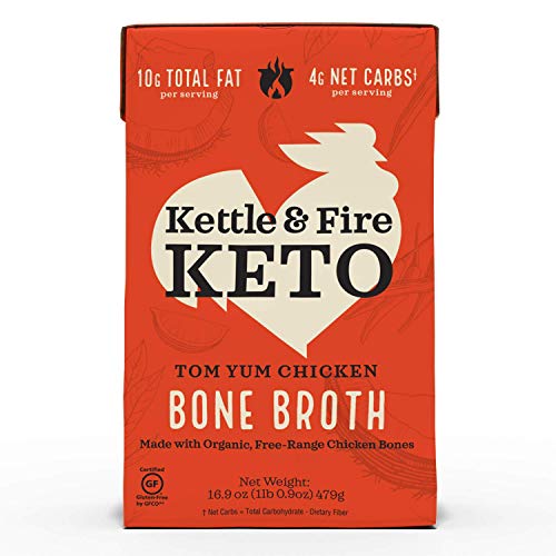Kettle and Fire Tom Yum Chicken Bone Broth, 16.9 oz