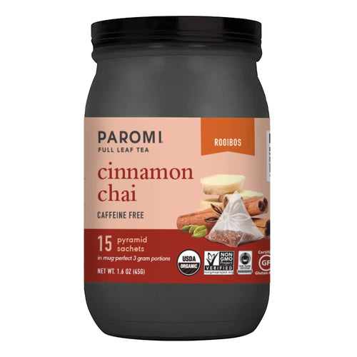 Paromi Cinnamon Chai Rooibos Organic Tea, 15 Count (Pack of 3)