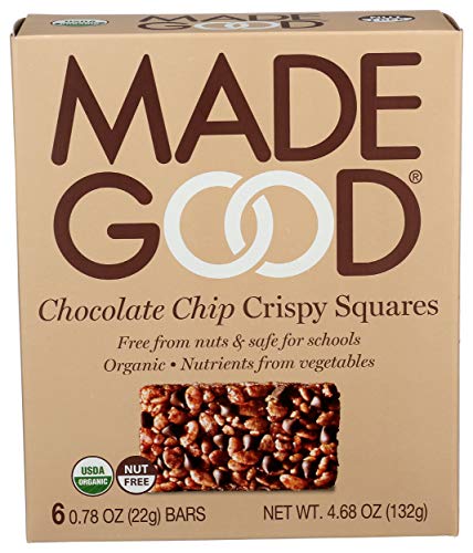 MadeGood Chocolate Chip Crispy Squares, 4.68 oz