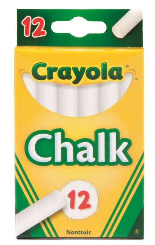 Crayola White Chalk, 12 Count (Pack of 6)