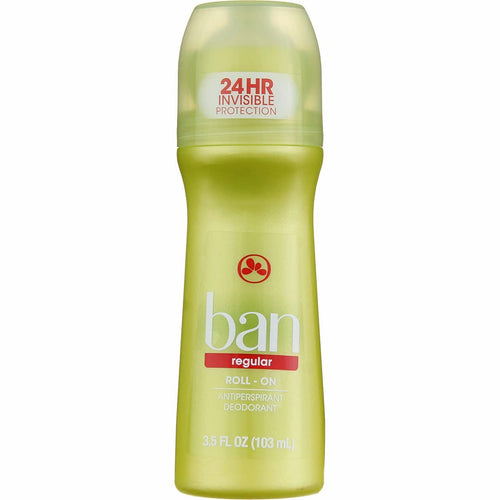 Ban Roll-On Antiperspirant Deodorant, Regular, 3.5 oz (Pack of 3)