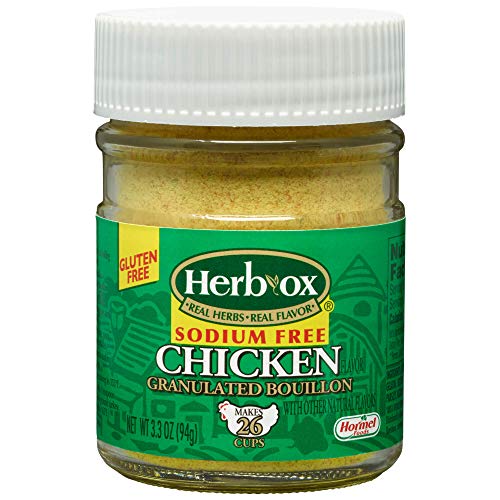 Herb-Ox Sodium-Free Chicken Granulated Bouillon, 3.3 oz (Pack of 12)