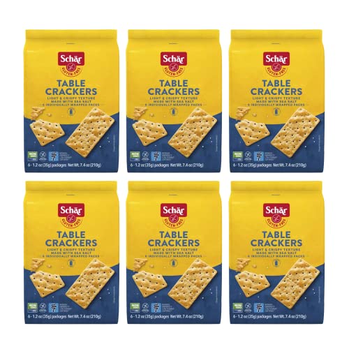 Schar Gluten-Free Table Crackers, 7.4 oz (Pack of 6)