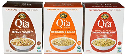 Qia Superfood Gluten-Free Oatmeal Variety, 8 oz (Pack of 3)