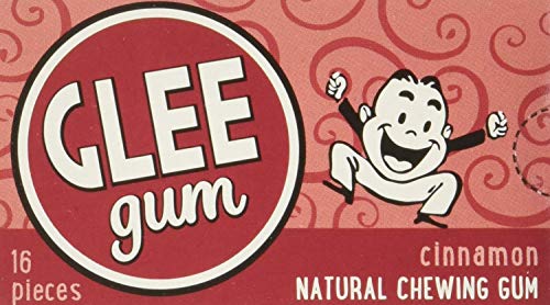 Glee Gum All Natural Cinnamon Gum, 16 Piece Box (Pack of 12)
