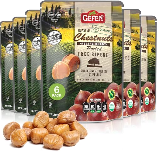 Gefen Whole Chestnuts, Roasted & Peeled, 5.2 oz (Pack of 6)