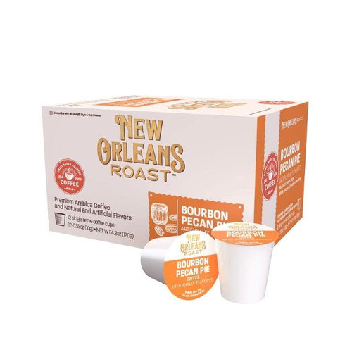 New Orleans Roast Bourbon Pecan Pie Coffee Pods, 12 Count