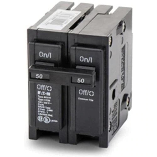 Eaton BR250 Double Pole Circuit Breaker, 120/240V, 50 Amp