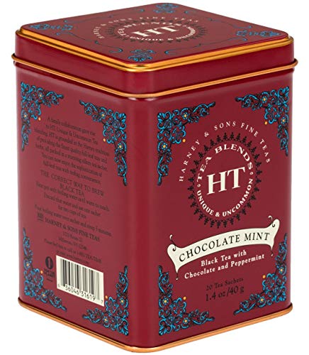 Harney & Sons Chocolate Mint Hot Tea, 20 Count (Pack of 4)