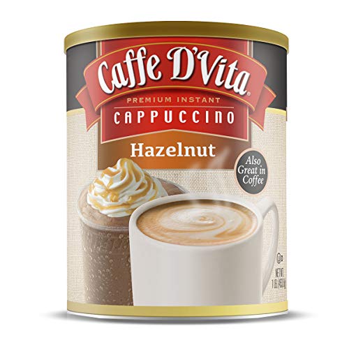 Caffe D'Vita Instant Hazelnut Cappuccino Mix, 1 lb Can