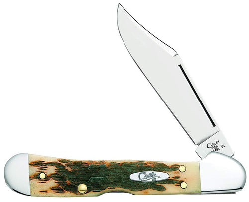 Case XX WR Pocket Knife, Mini Copperlock, Amber Bone with Shield