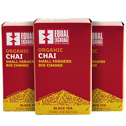 Equal Exchange Organic Chai Tea, 20 Count (Pack of 3)