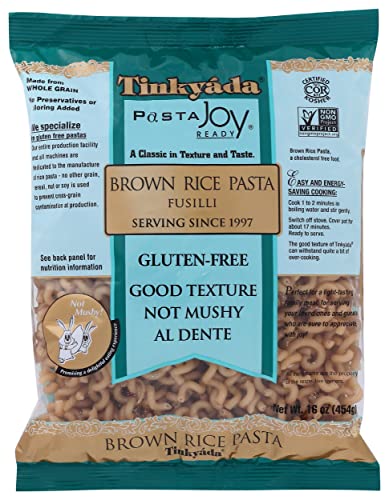 Tinkyada Brown Rice Fusilli Pasta, 16 oz (Pack of 12)