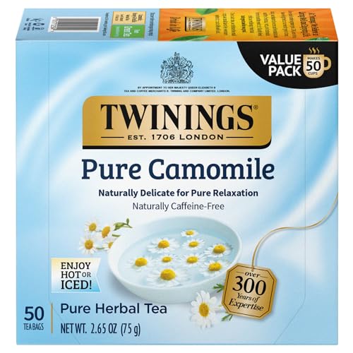 Twinings Pure Camomile Herbal Tea, 50 Count