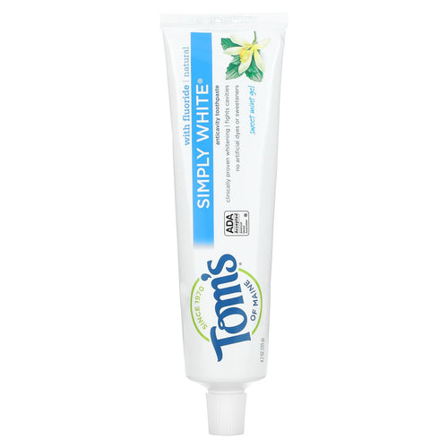 Tom's of Maine Natural Simply White Toothpaste Gel, Sweet Mint, 4.7 oz