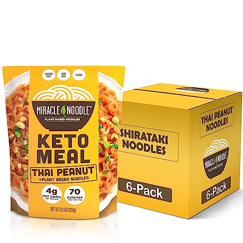 Miracle Noodle Thai Peanut Ready to Eat Meal, 10 oz (Pack of 6)