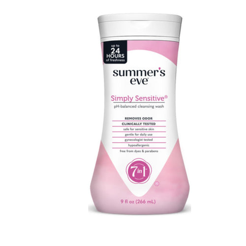 Summer's Eve Simply Sensitive Feminine Cleansing Wash, 9 oz