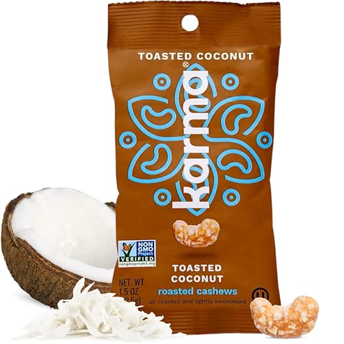 Karma Nuts Toasted Coconut Cashews, 1.5 oz (Pack of 12)