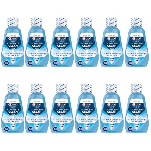 Crest Pro-Health Multi-Protection Mouthwash, Clean Mint, 1.2 oz Travel Size (Pack of 12)