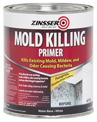 Zinsser Mold Killing Primer, Water-Based, White, 1 qt (Pack of 3)