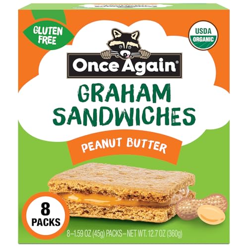 Once Again Peanut Butter Graham Sandwich Crackers, 8 Count