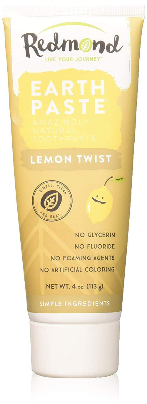 Redmond Real Salt Earthpaste, Lemon Twist, 4 oz