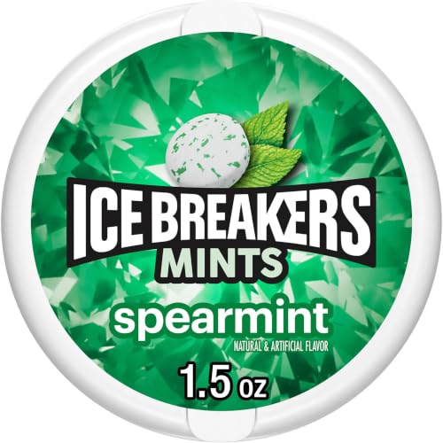 Ice Breakers Spearmint Sugar-Free Breath Mints Puck, 1.5 oz