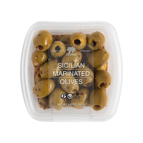 Divina Olives Marinated with Sicilian Herbs, 4.6 oz