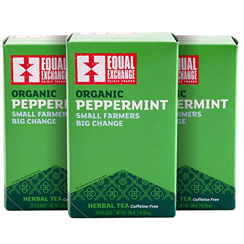 Equal Exchange Organic Peppermint Tea, Caffeine Free, 20 Count (Pack of 3)