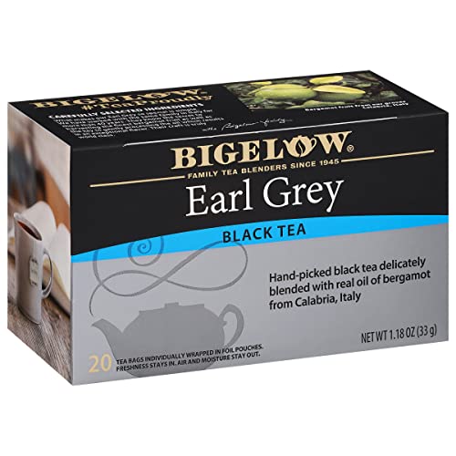 Bigelow Earl Grey Black Tea, 20 Bags (Pack of 6)