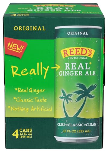 Reed's Ginger Brew Real Ginger Ale, 12 fl oz (Pack of 4)