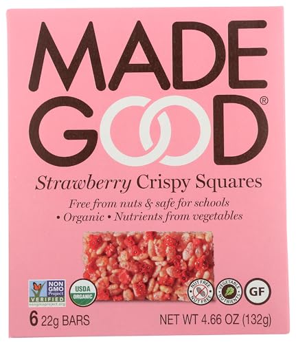 MadeGood Strawberry Crispy Squares, 0.78 oz (6 Count)