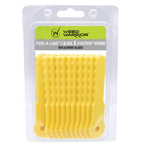 Weed Warrior Push-N-Load Nylon Replacement Blades, 12 Count