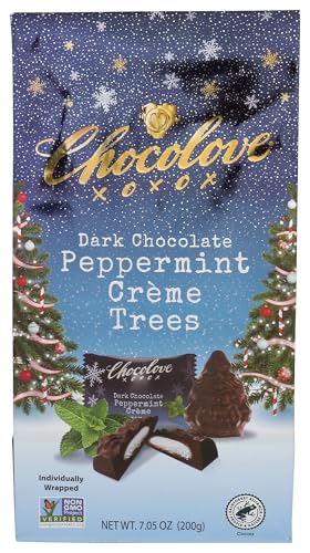 Chocolove Peppermint Creme Trees in Dark Chocolate, 7.05 oz