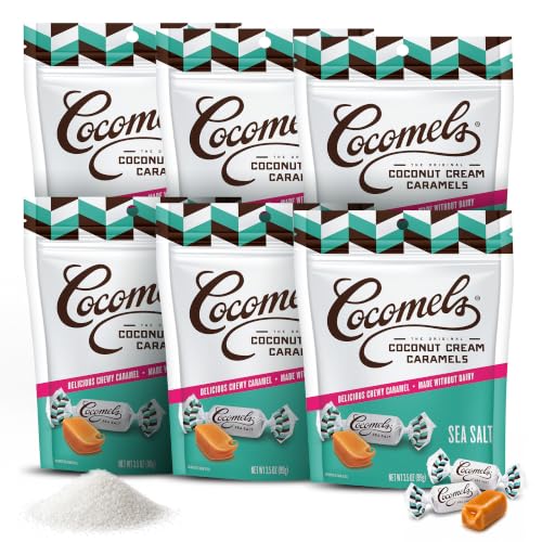 Cocomels Sea Salt Coconut Milk Caramels, 3.5 oz (Pack of 6)