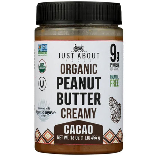 Just About Foods Organic Peanut Butter with Cacao