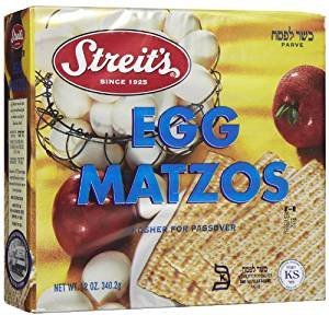 Streit's Egg Matzo, Kosher for Passover, 12 oz (Pack of 3)
